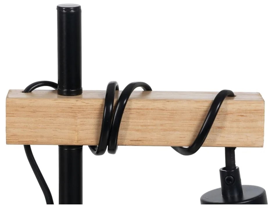 Czarno-naturalna lampa stołowa (wysokość 52 cm) – Ixia