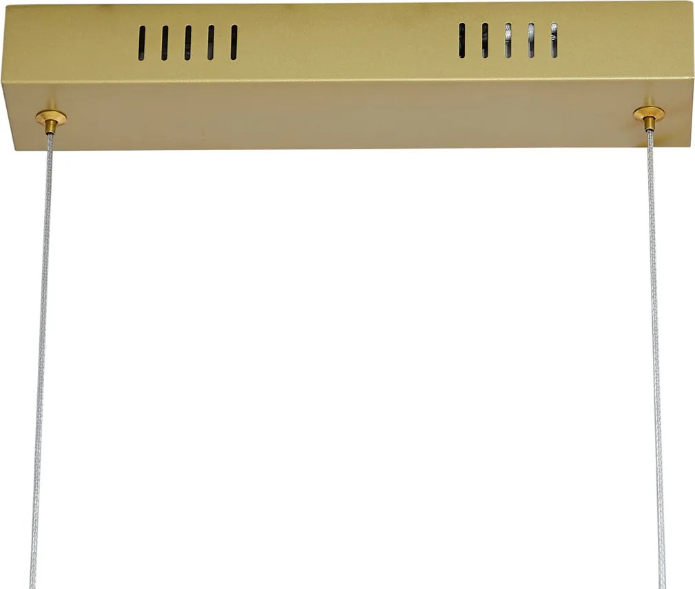 Designerska lampa wisząca złota prostokątna z 3-stopniową regulacją ściemniania - Krisscross