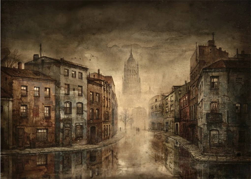 Obraz na szkle - Malowanie miasta (70x50 cm)