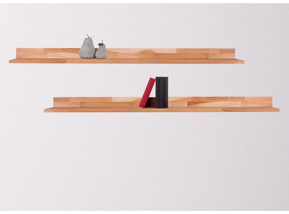 Półka na zdjęcia z litego drewna dębowego 120 cm Kalle – Interia Home &amp; Living