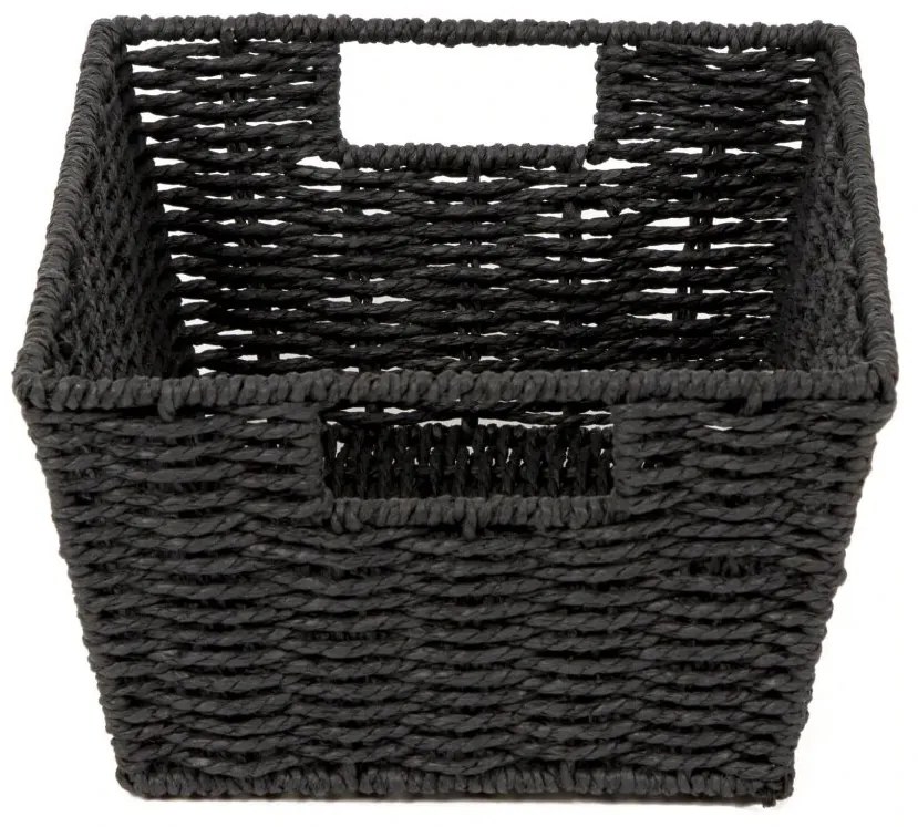 Compactor Ręcznie pleciony kosz ETNA, 31 x 24 x 14 cm, czarny