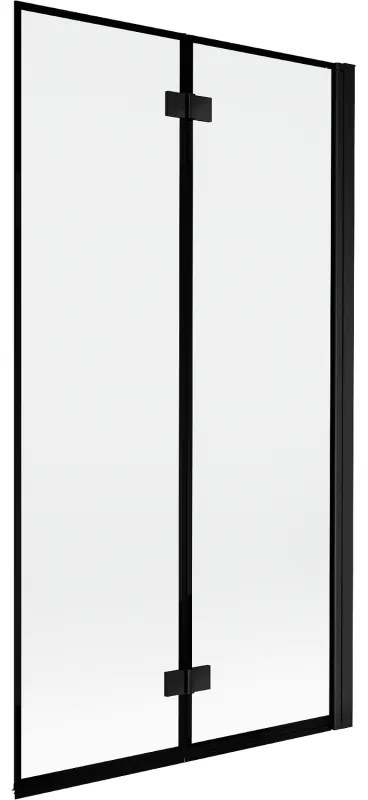 Mexen Mist parawan nawannowy 2-skrzydłowy prawy 100 x 150 cm, czarna ramka, czarny - 8A9-100-002-70-70-P