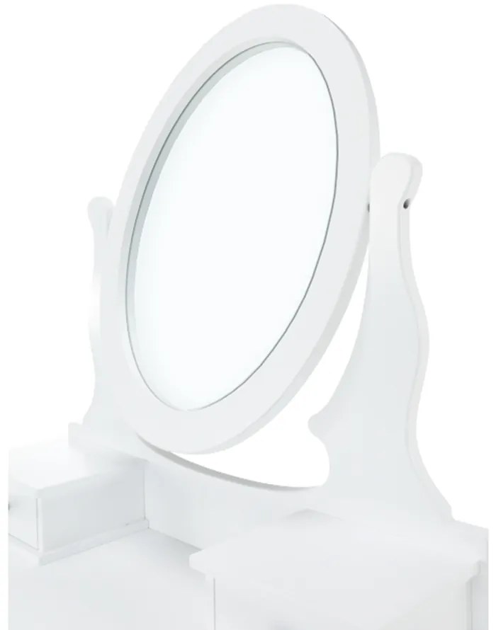 Ozdobny stolik ze stołkiem LINET NEW, biały