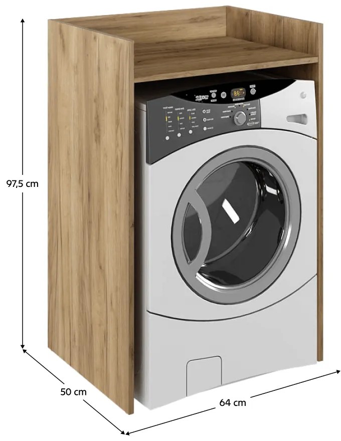 Szafka na pralkę VOJTO, dąb artisan
