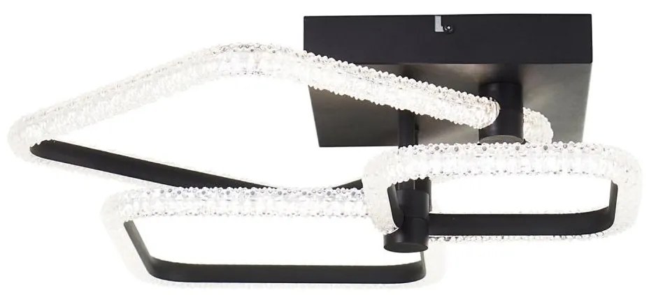 Brilliant - ściemnialna lampa sufitowa LED AYDIN 34W/230V czarna + pilot