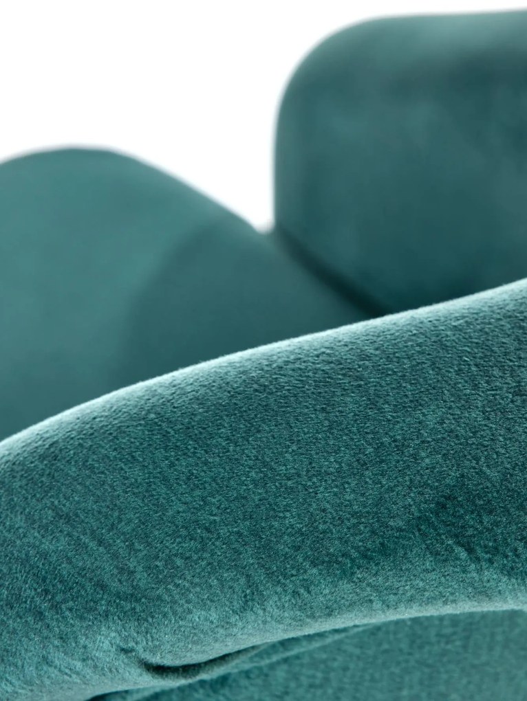 Krzesło tapicerowane dąb miodowy/ciemno zielone welurowe TOLEDO 2