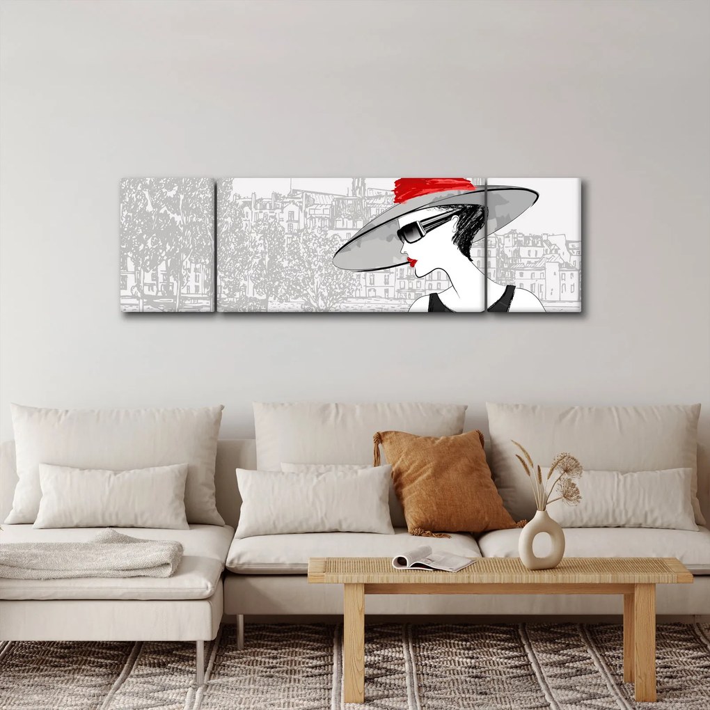 Obraz - Dama w mieście (170x50 cm)