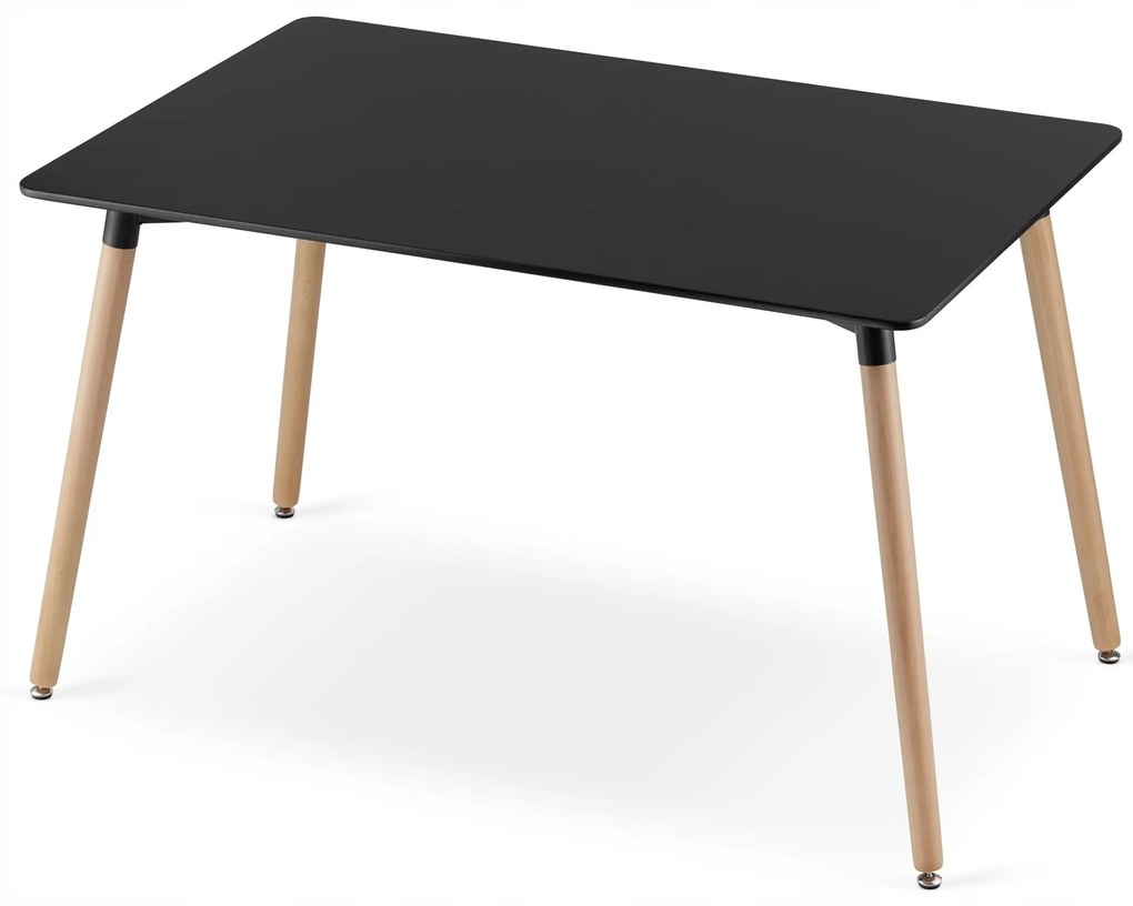 Zestaw jadalniany 1 + 4, stół ADRIA 120x80 czarny + krzesło BALI MARK czarne