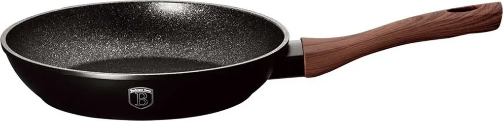 Czarna patelnia z brązową rączką 28cm B6-N60