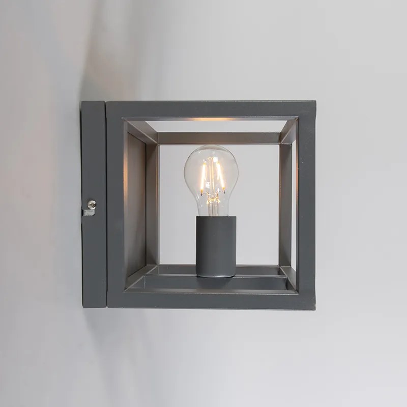 Lampa ścienna klatka ciemnoszara Nowoczesny Oswietlenie wewnetrzne