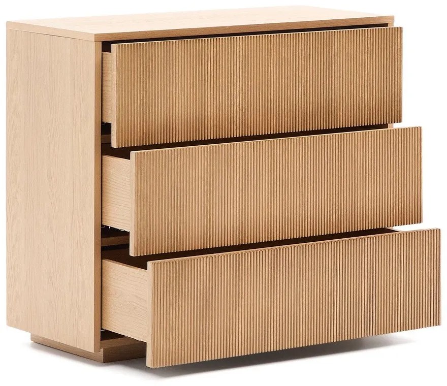 Komoda w dekorze dębu w naturalnym kolorze 90x79x50 cm Helvine – Kave Home