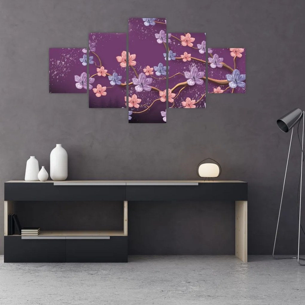 Obraz - Wiosenny zmierzch (125x70 cm)