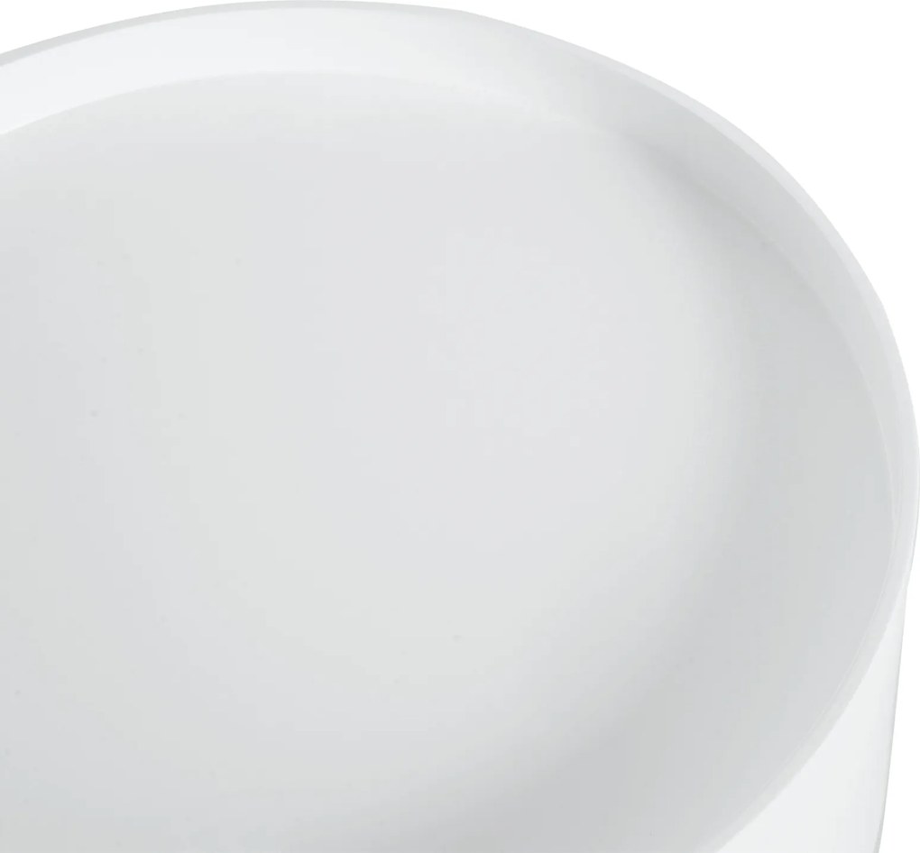 HOMCOM Stolik kawowy z szufladą, okrągły stolik pomocniczy, stolik do salonu, sypialni, wytrzymały do 50 kg, kolor biały, 38 x 38 x 45 cm