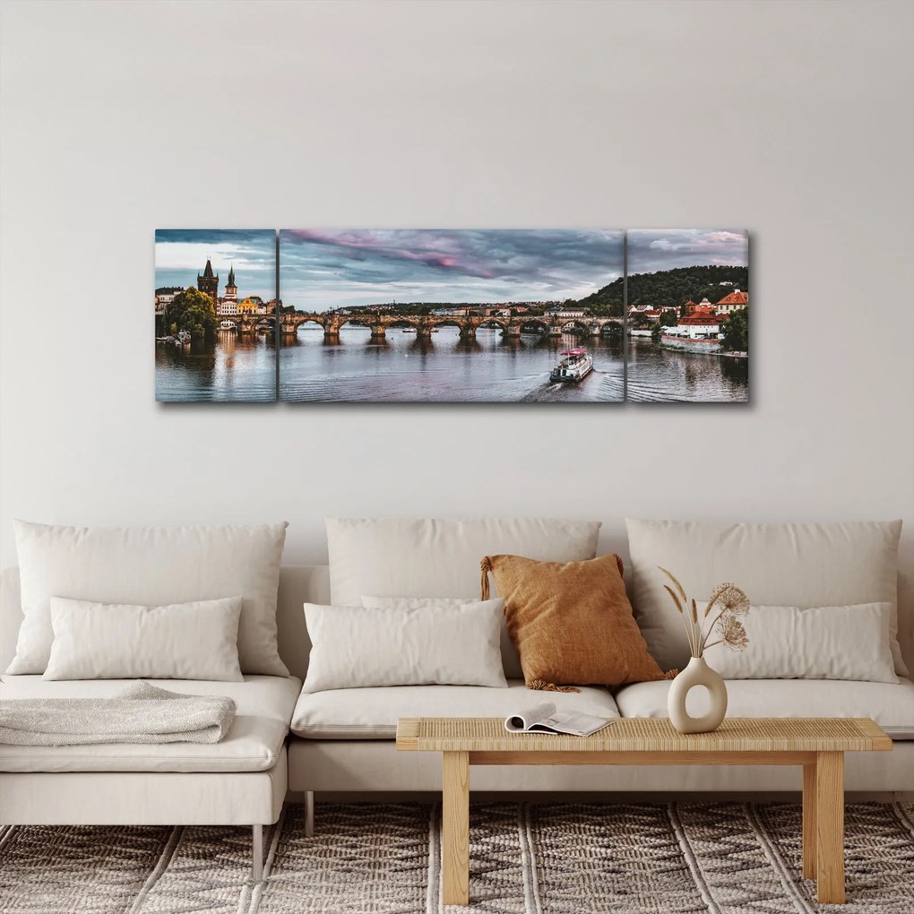 Obraz rzeki Wełtawy (170x50 cm)