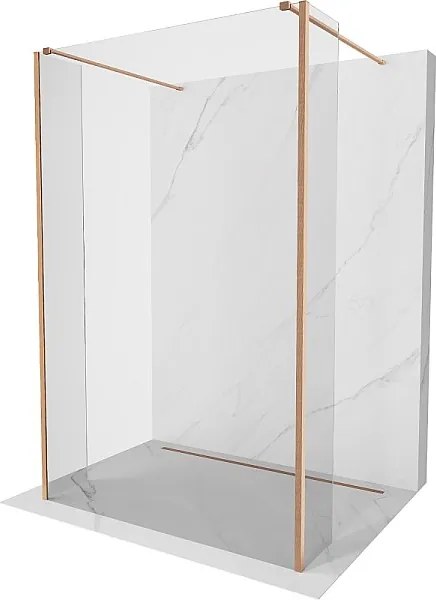 Mexen Kioto ścianka prysznicowa wolnostojąca 145 x 30 x 30 cm, transparent, miedź szczotkowana - 800-145-030-222-65-00-030