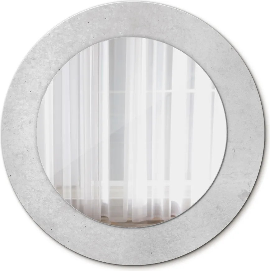 Lustro dekoracyjne okrągłe Tekstura betonu