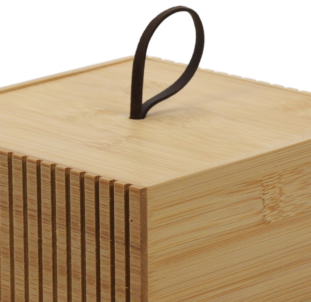 Bambusowy organizer do łazienki, 15 x 15 x 7 cm