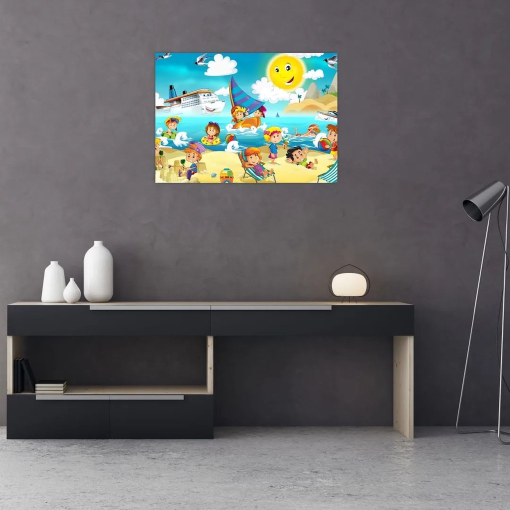Obraz - Dzień na plaży (70x50 cm)