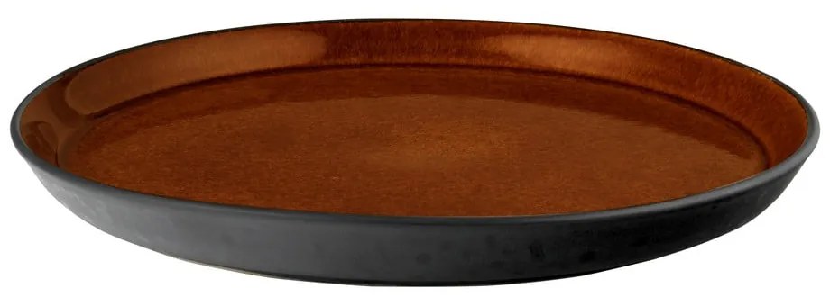 Czarny/w bursztynowym kolorze kamionkowy talerz ø 27 cm Gastro Black/Amber – Bitz