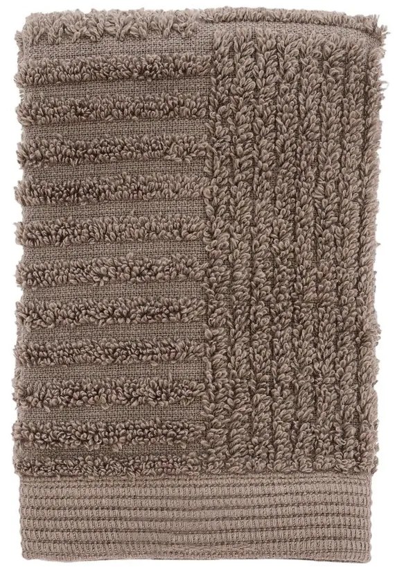 Szarobrązowy bawełniany ręcznik frotte 30x30 cm Classic – Zone
