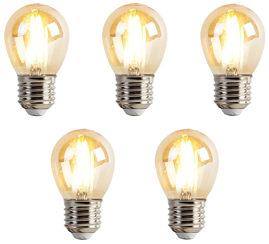 Zestaw 5 żarówek LED E27 z możliwością ściemniania P45 Goldline 3,5 W 330 lm 2100 K