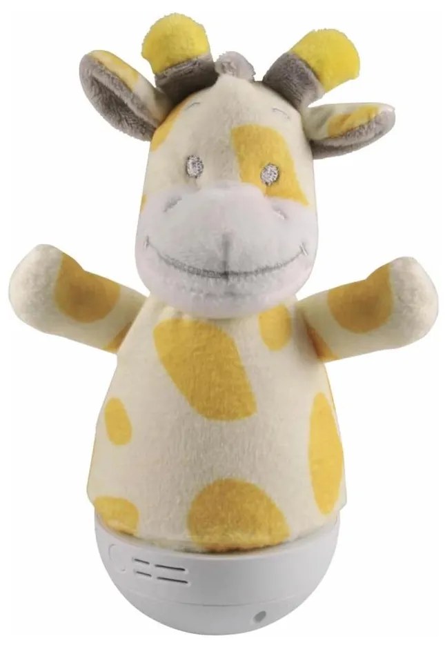 LED RGB lampka nocna dla dzieci z melodią 3xAAA/5V żyrafa