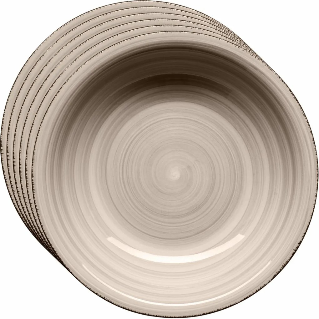 Mäser Zestaw 6 głębokich talerzy Bel Tempo 21,5cm, taupe