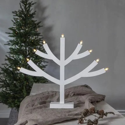 Biały świecznik w nowoczesnej formie