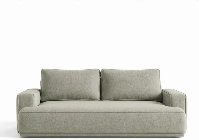 Sofa z Funkcją Spania CAMELIA Szara Boucle Nowoczesna