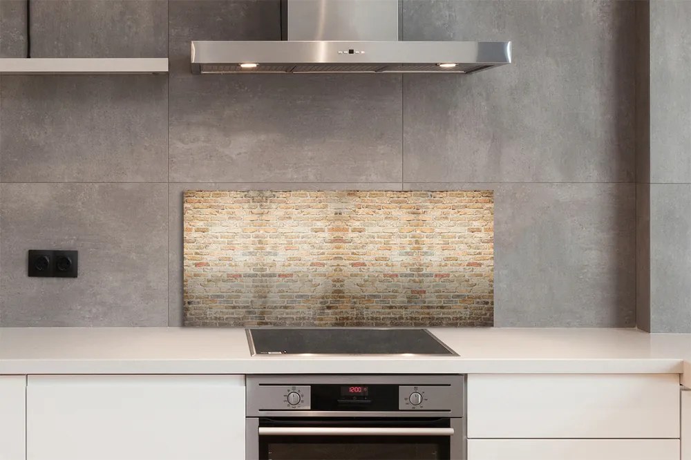 Szklany Panel Loftowy Akcent Ceglany