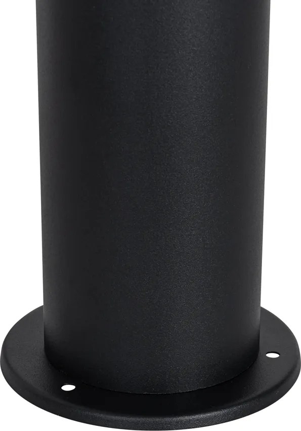 Stojąca lampa zewnętrzna czarna z opalowym kloszem 70 cm - Odense