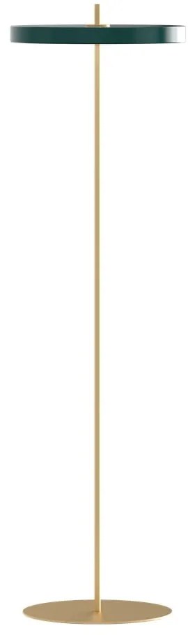 Ciemnozielona lampa stojąca LED ze ściemniaczem i metalowym kloszem (wysokość 151 cm) Asteria Floor – UMAGE