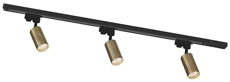Zuma Line 3552 - Oprawa punktowa w systemie szynowym TUBE 3xGU10/35W/230V czarny/złoty