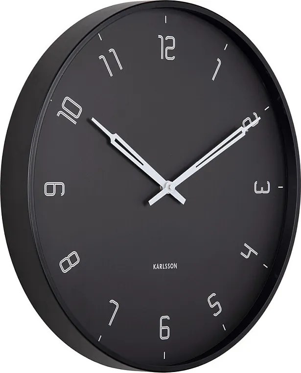 Zegar ścienny Stark - Czarny - Ø40cm