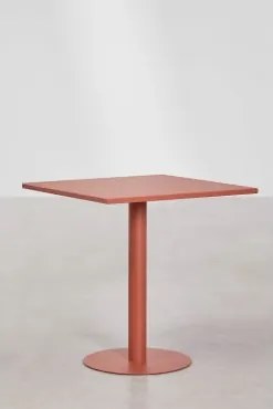 Kwadratowy Stół Kuchenny 70x70 Cm Z Żelaza Mizzi Terracota - Sklum