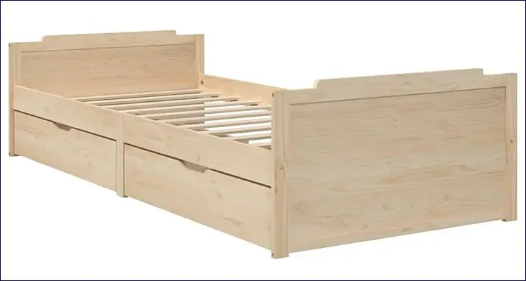 Sosnowe Pojedyncze Łóżko Z Szufladami 90X200 D9-D43