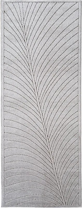 Dywan uniwersalny Nova 3D Liść szary 80 cm x 250 cm