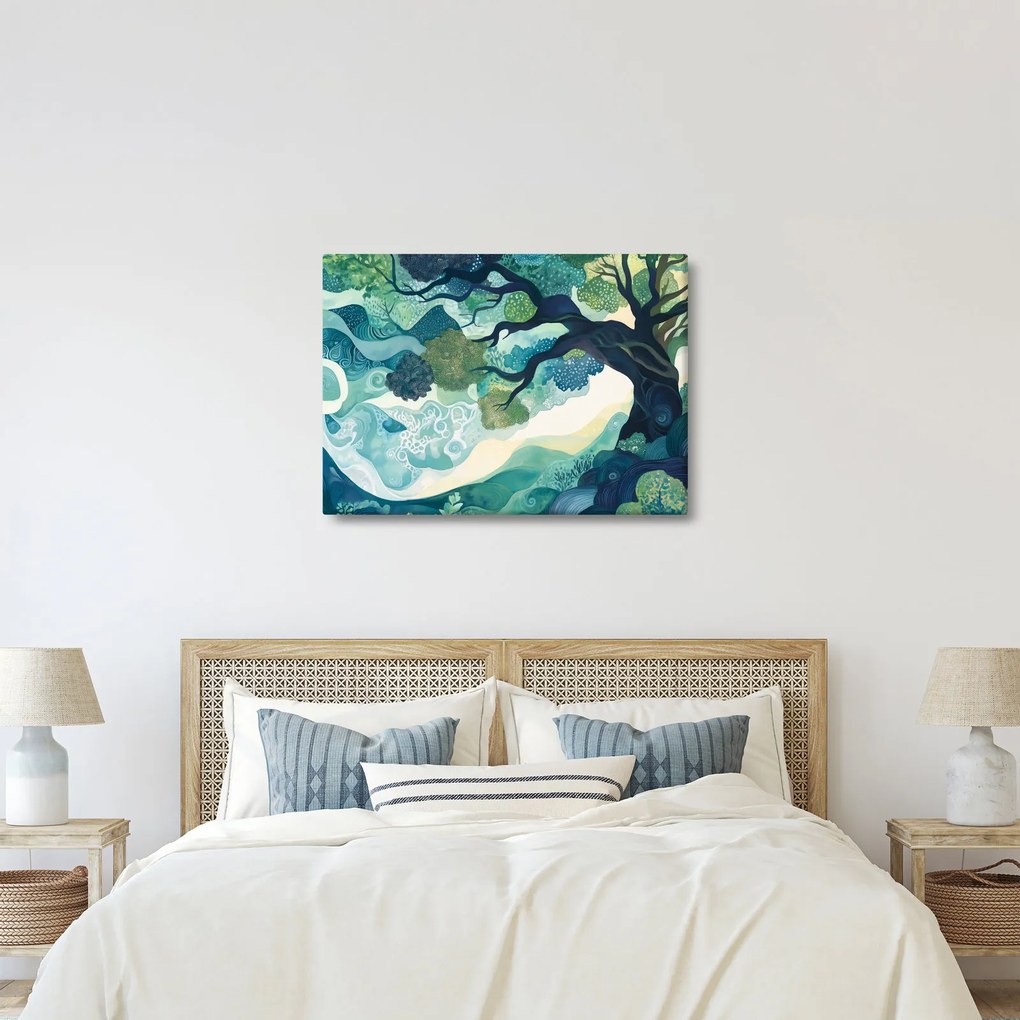 Obraz – Zielona korona drzewa życia (70x50 cm)