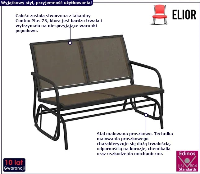 Brązowa Huśtawka Ogrodowa E1-M18