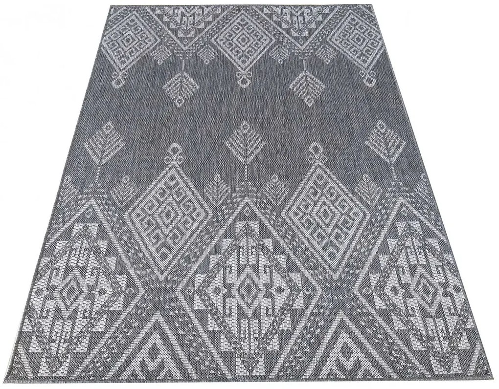 Szary dywan sznurkowy w stylu boho G0-N54