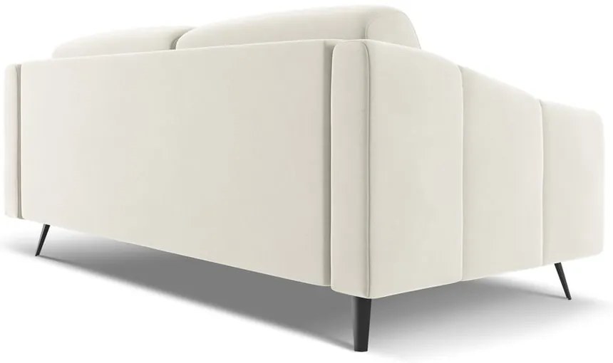 Biała aksamitna sofa 202 cm Nalu – Makamii