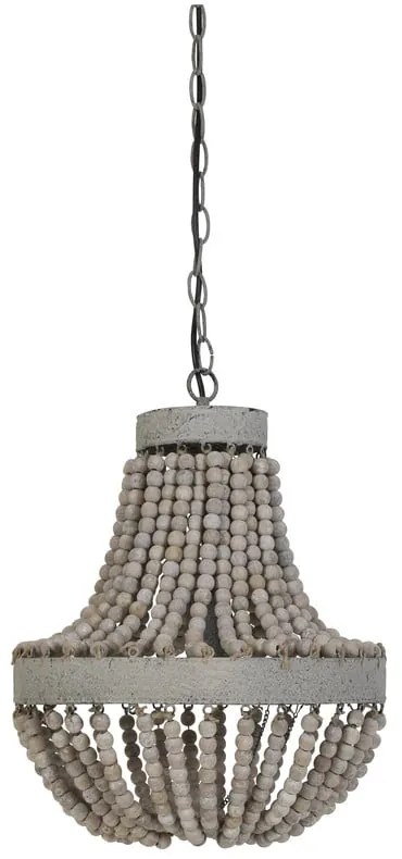 Biała lampa wisząca z metalowym kloszem ø 36 cm Luna – Light & Living