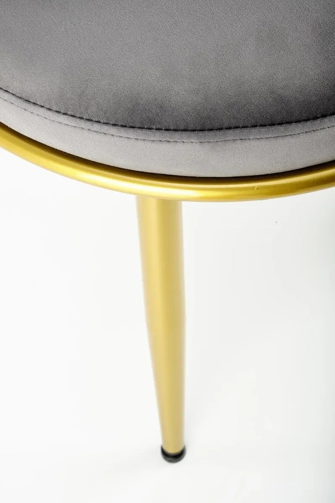 Krzesło tapicerowane K517 VELVET szare HALMAR