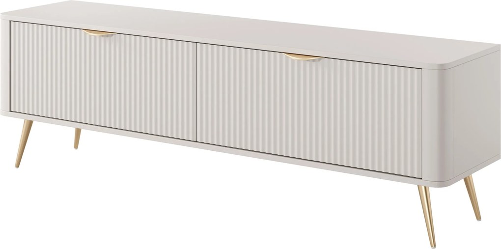 Szafka RTV stojąca LANTANA 163,2 cm do Salonu pod Telewizor - Odcienie beżu