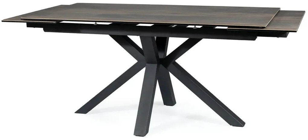 STÓŁ COLUMBUS CERAMIC BRĄZ LEGNO/CZARNY 160(240)X90 SIGNAL