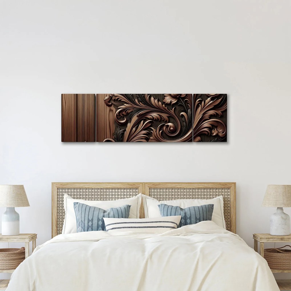 Obraz - Wzór z drewna (170x50 cm)