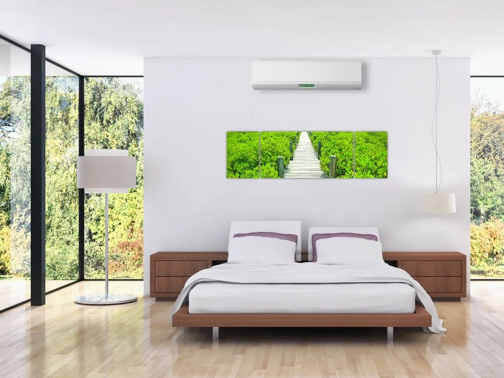 Obraz - drewniany chodnik (170x50 cm)