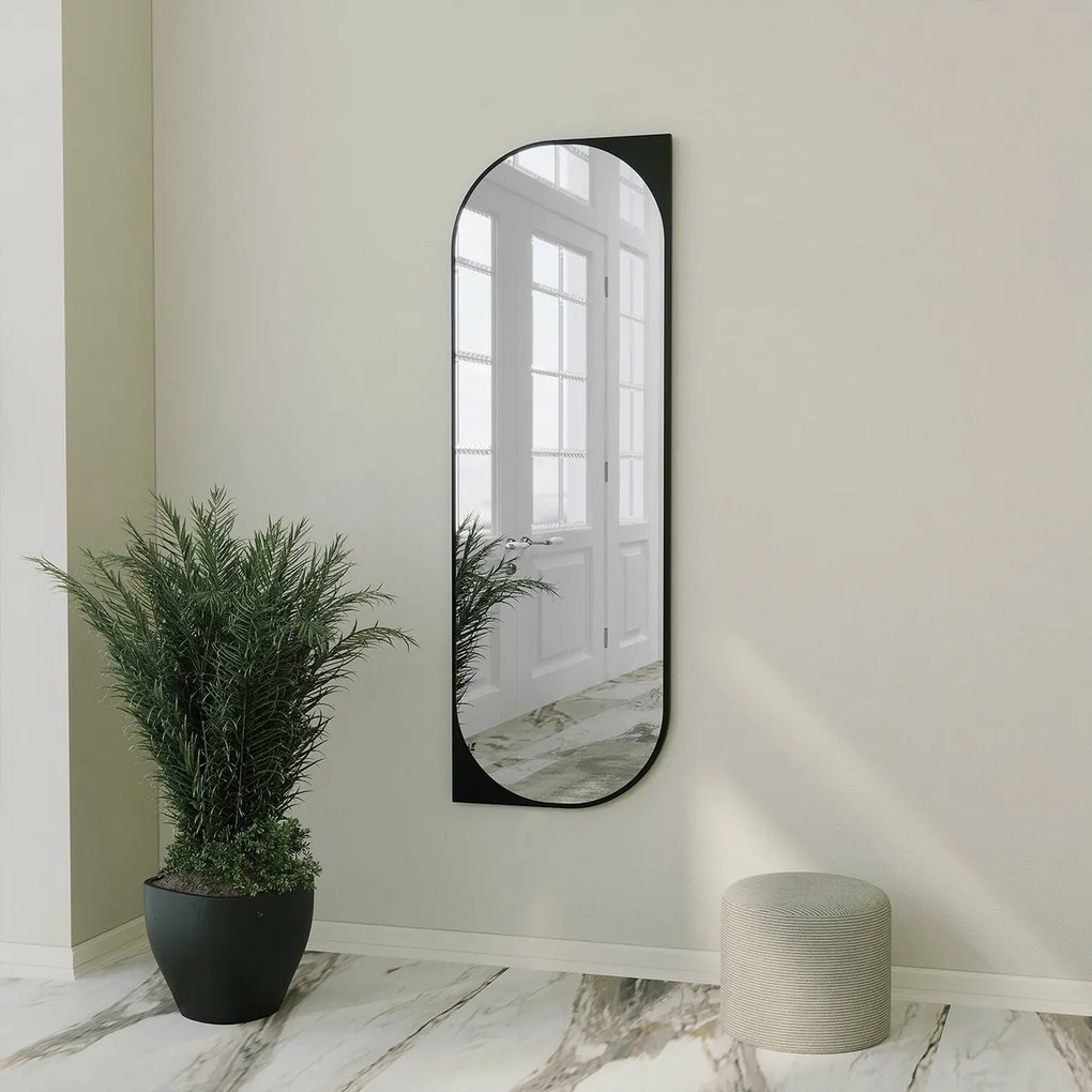 Lustro Livi Black 52 x 152 cm
