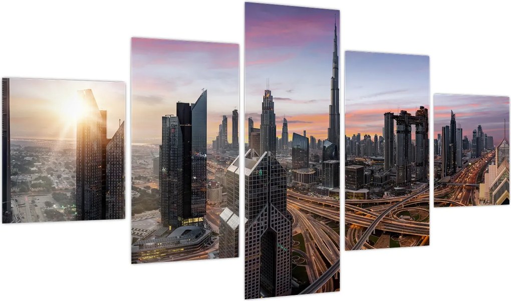 Obraz - Panorama Dubaju (125x70 cm)