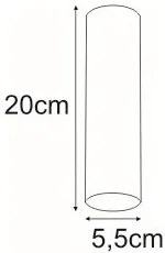 Chromowany spot sufitowy słupek - 4X S970 P6-Z81